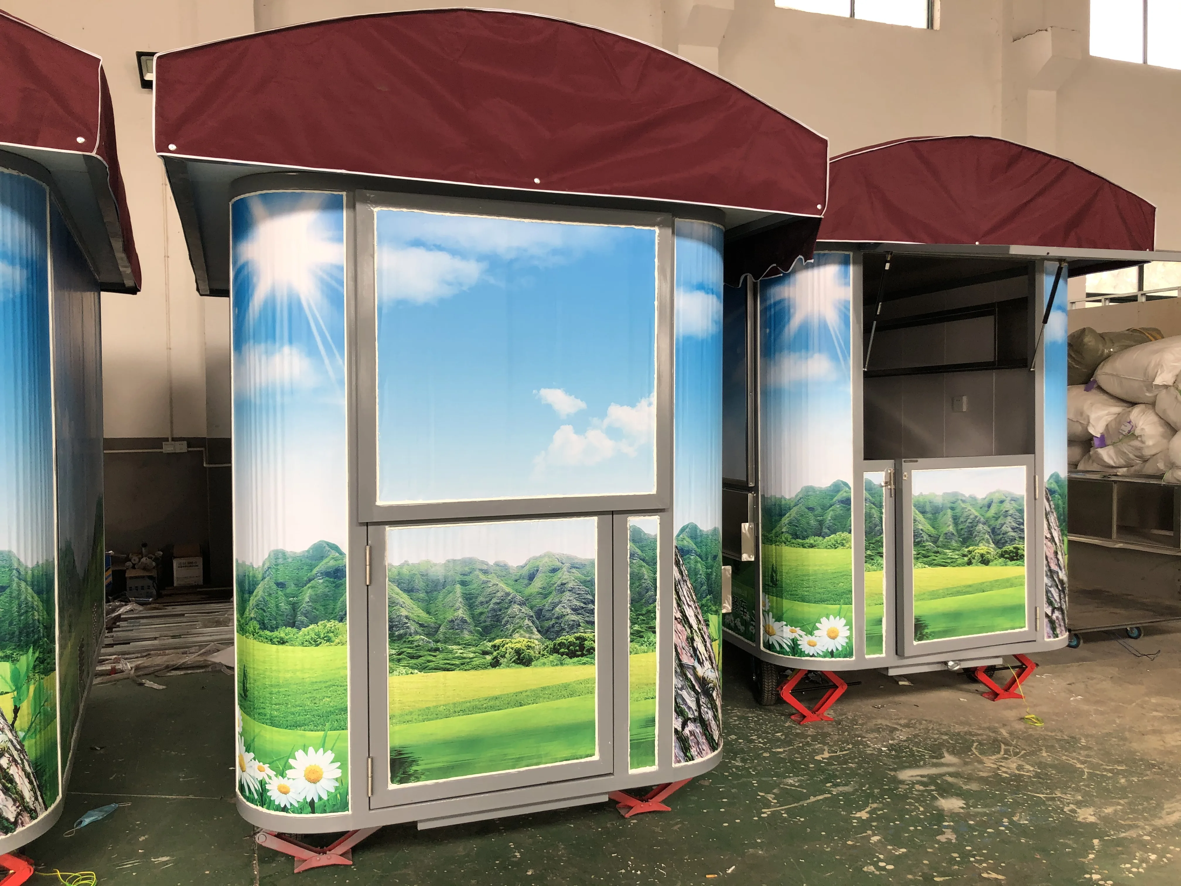 
customized mobile hamburger food cart mobile pizza food trailer 