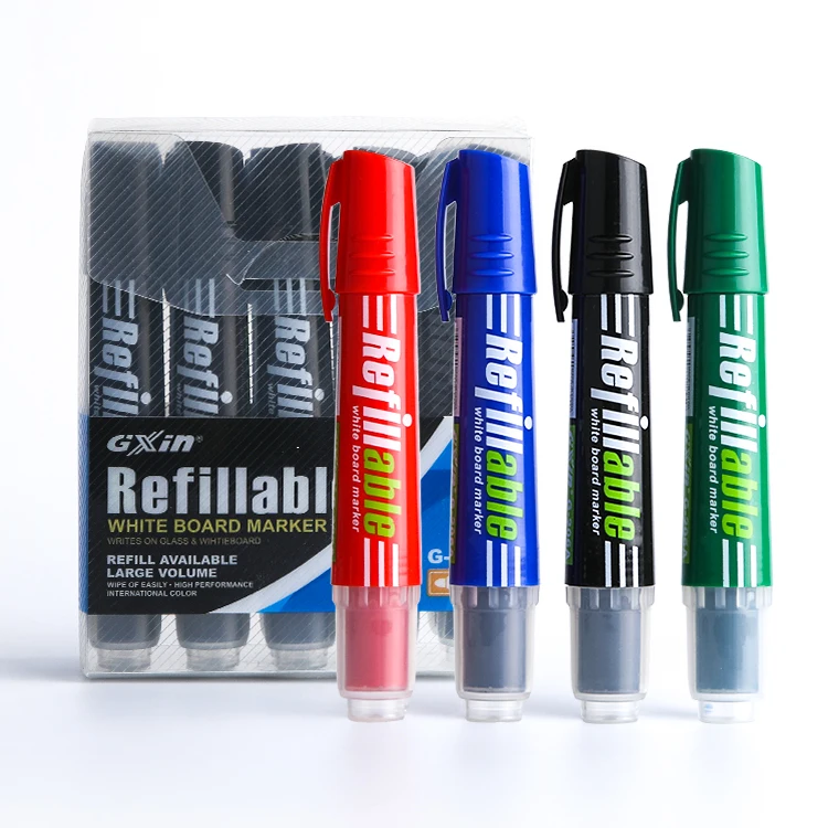 GXIN G-206A Hot selling white board pen Non-Toxic refillable dry erase pen refill ink school office whiteboard marker