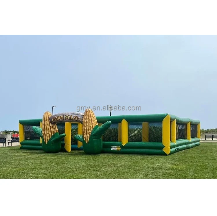 Hot sale inflatable bounce house haunted corn maze game outdoor games inflatable maze for adults kids