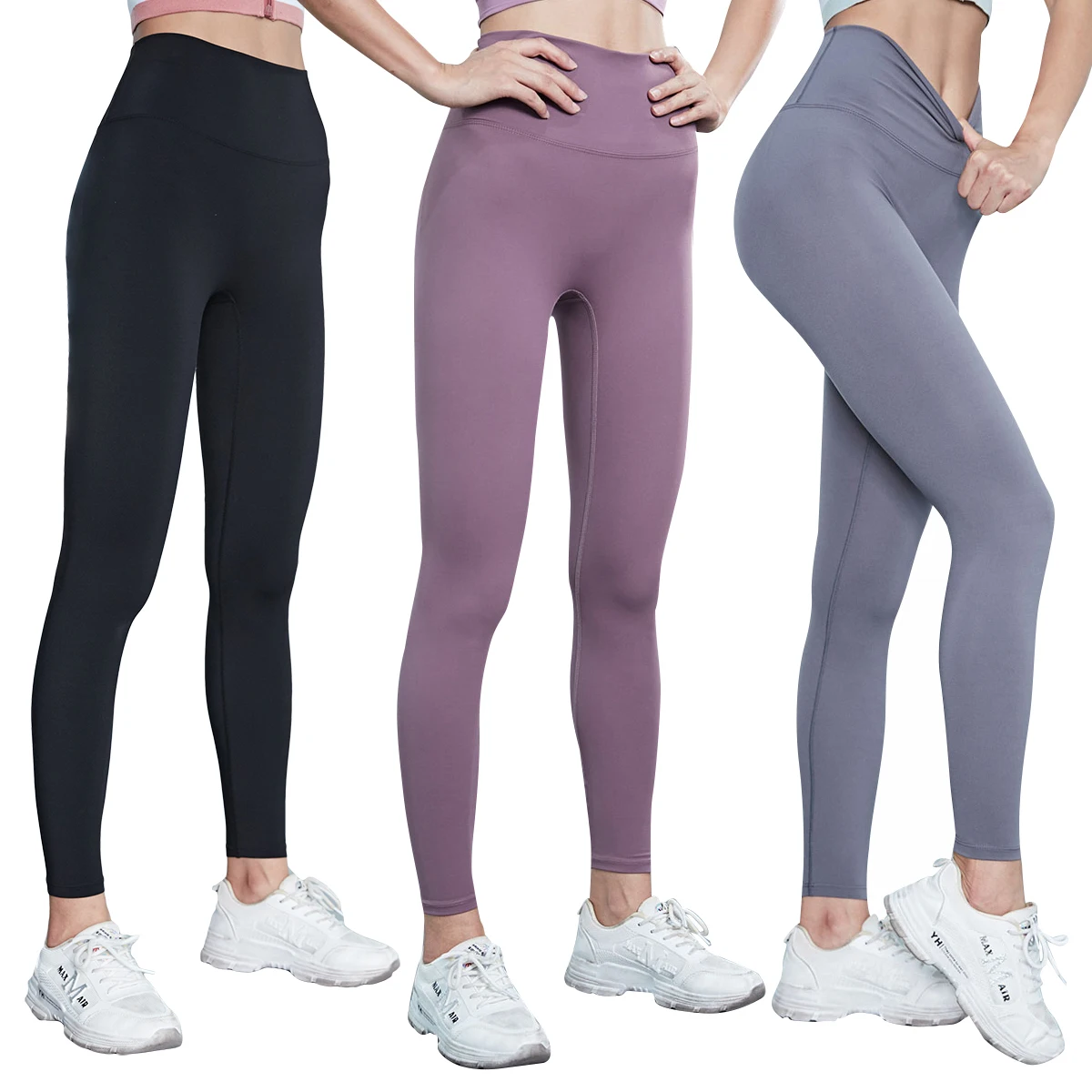 Yoga Pants High Waisted Nylon Spandex Athletic Tights Women GYM Leggins Fitness Custom Sports Seamless Workout Leggings