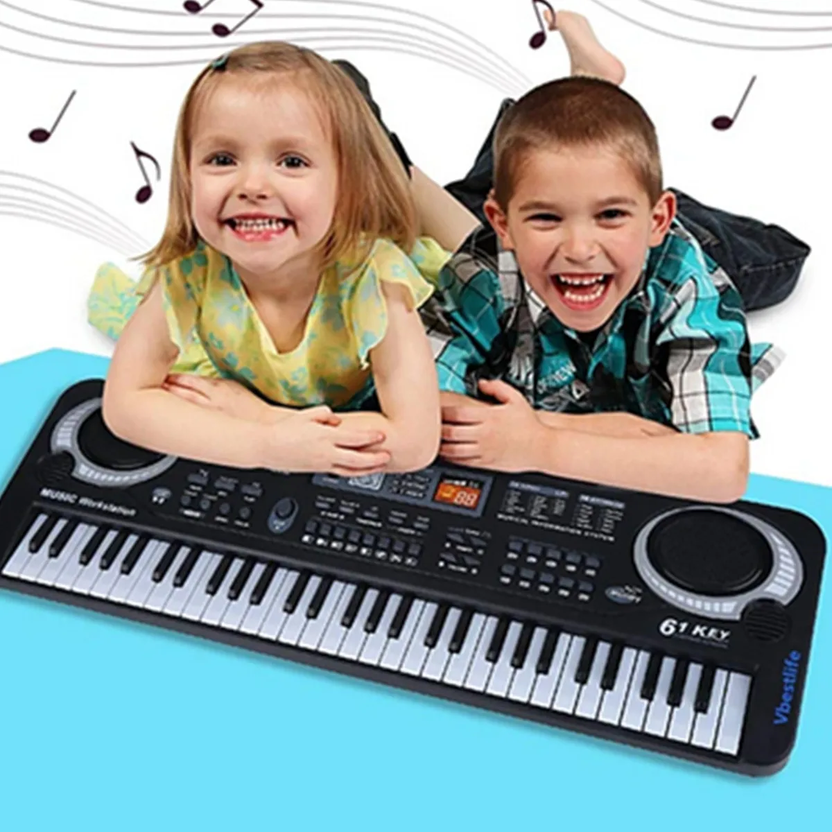 2024 Multi-function Children Learning Music Toy 61 Keys Piano Keyboard Instrument Microphone Electronic Organ Musical Instrument