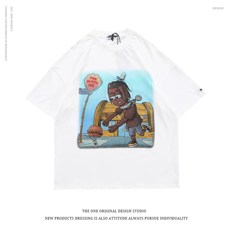 wholesale Customized hip hop clothing oversized tshirt half sleeve men and women Tshirt