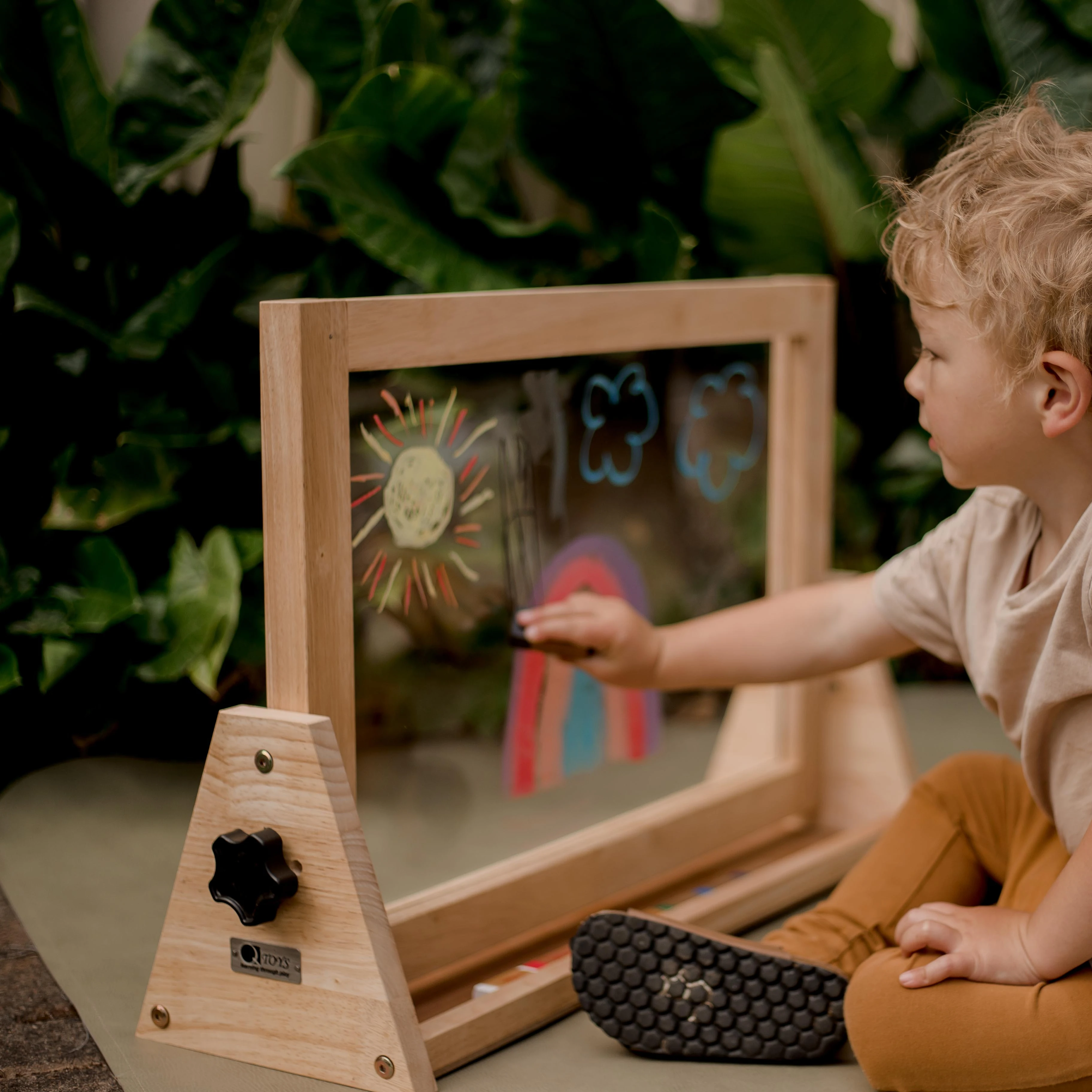 Индивидуальные Обучающие игрушки двухсторонний деревянный столовый мольберт 4 в 1 с акриловой вставкой для детей