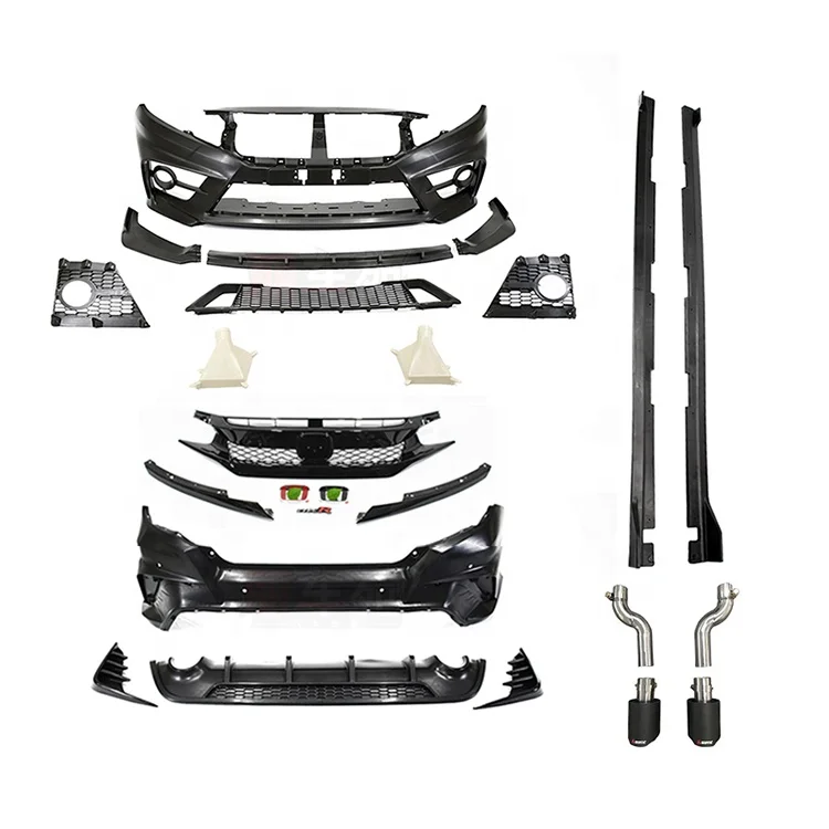 PP upgrade wide body kits front bumper and rear bumper for Honda 10th gen sedan Civic 2016-2020