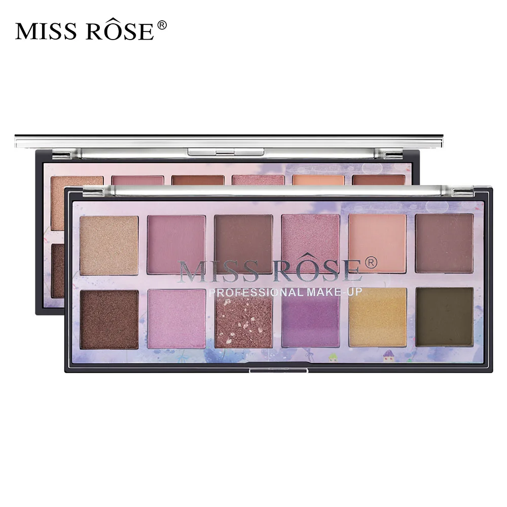 12 colors new earth color beauty eyeshadow foreign trade pearl matte long-lasting waterproof makeup eyeshadow palette