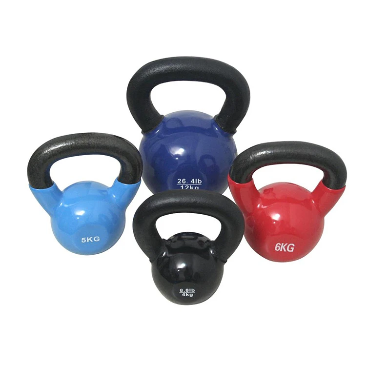 Black Rubber Kettlebell With Chrome Handle
