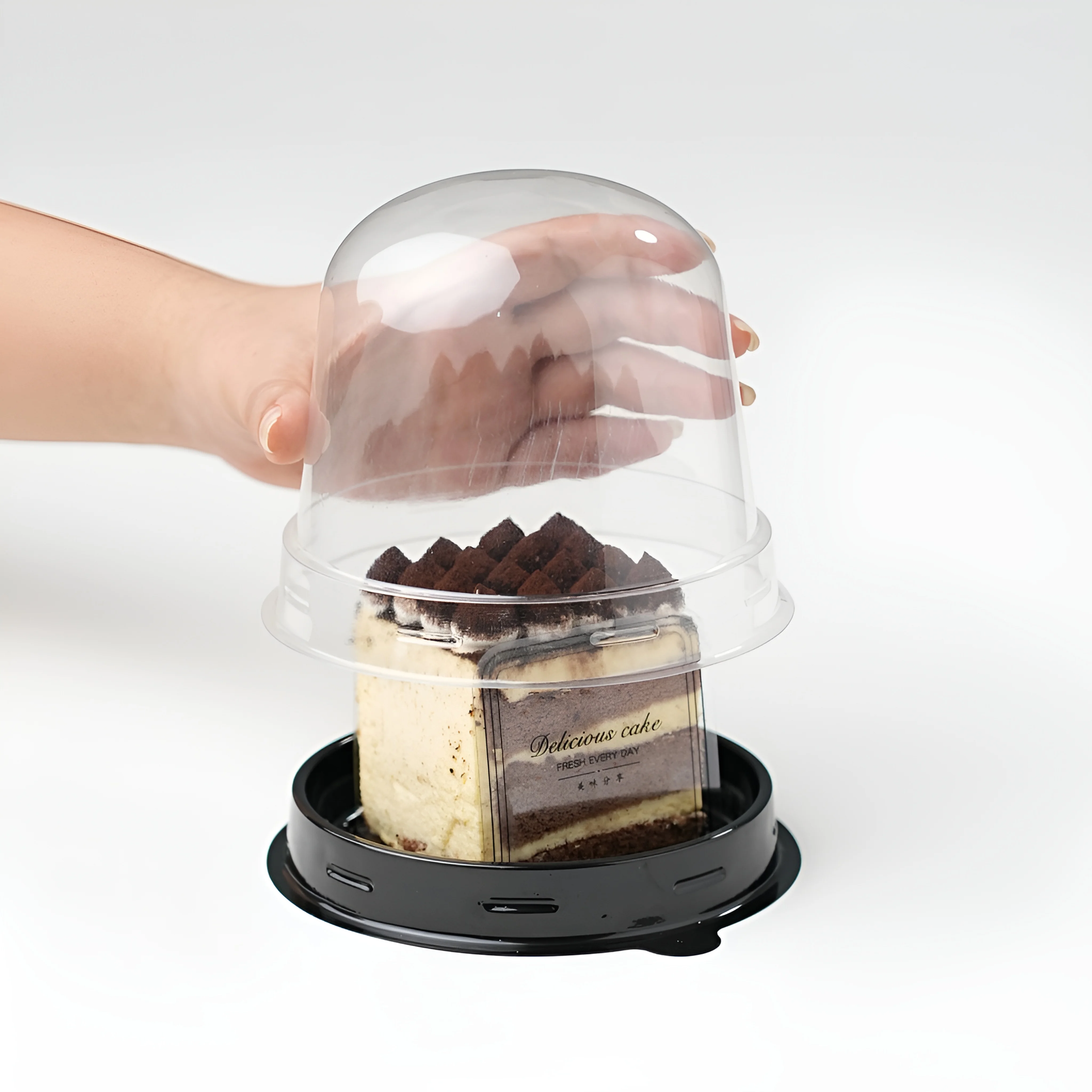 Single Cupcake Holder Plastic Individual Container for Individually Wrapped Cupcakes