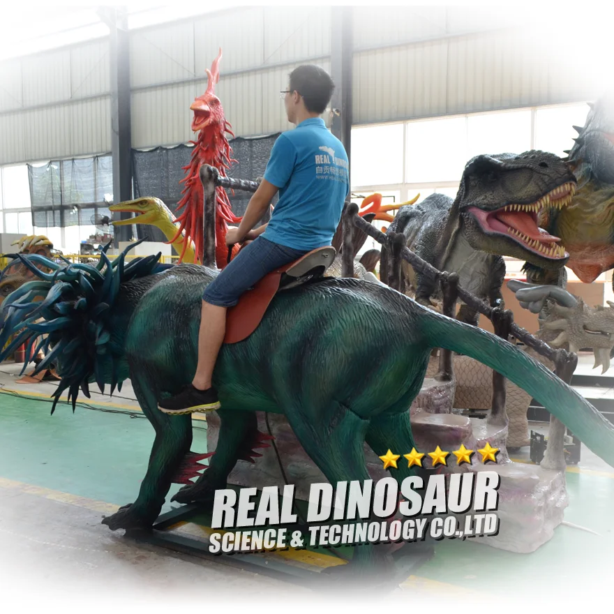 Amusement Park Realistic Monster Animatronic Animal R ides
