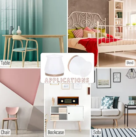 Silicone Chair Leg Floor Protectors   Furniture Silicone Protection Cover Furniture Leg  with Anti-Slip Felt Pads