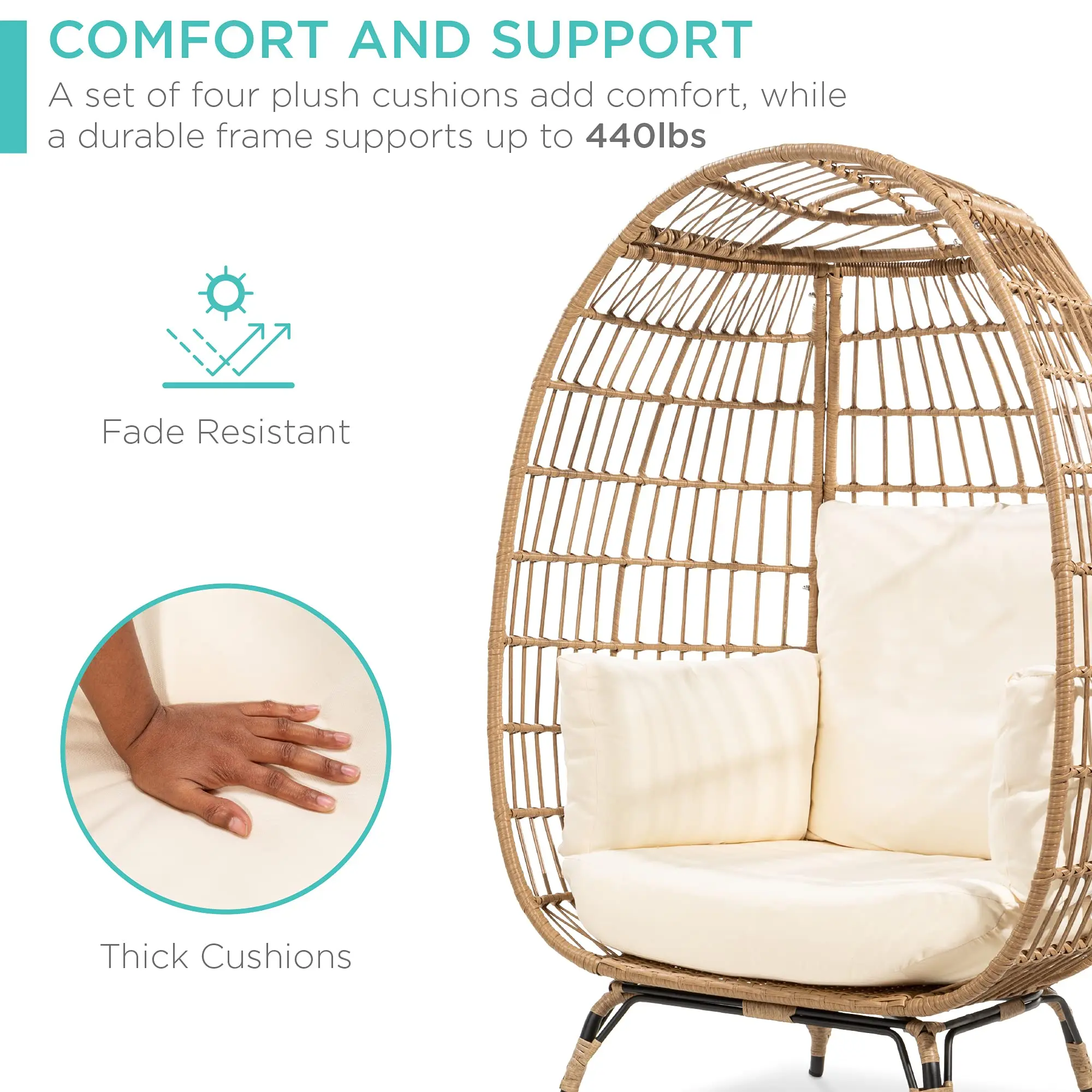 Wholesale  Wicker Rattan Furniture Patio Swing Outdoor Farmhouse Equipment Swings for Garden