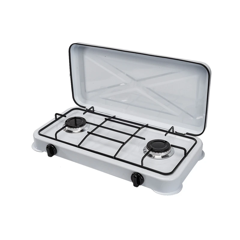 Портативный 2.2KW мини газовая плита из нержавеющей стали под заказ бутан 2 горелки