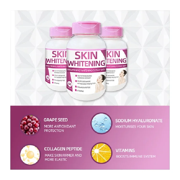 GMP Vitamin Supplements Glowing Skin Whitening Collagen Capsule for Adults Pills Dosage Form Not for Pregnant Women