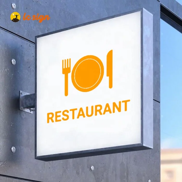 Двухсторонний световой короб вывески 24 часа открытые СВЕТОДИОДНЫЕ Рекламные световые коробки