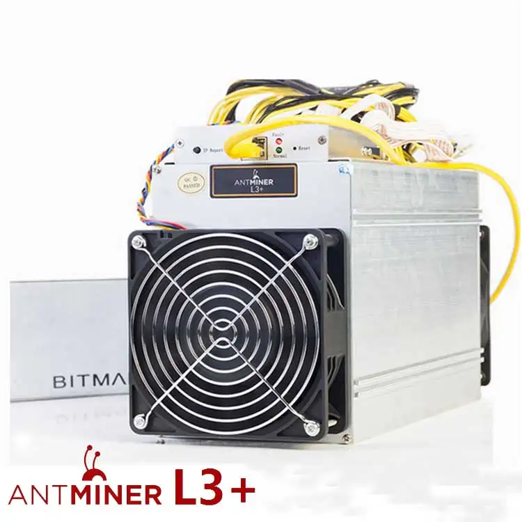Antminer L3 + Майнер для майнинга с помощью майнинга с системой майнинга асик L3 + 504mh/s Scrypt, майнинговый аппарат с блоком питания Bitmain Antminer L3 с блоком питания