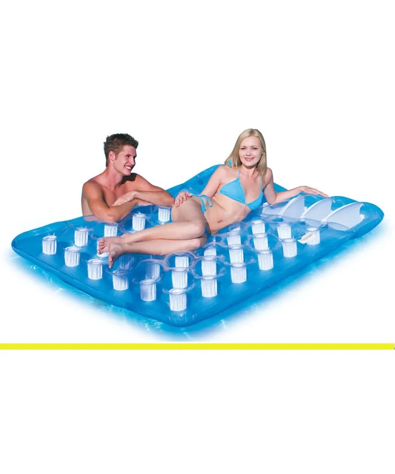 
Double inflatable swimming pool lounger air bed mattress 