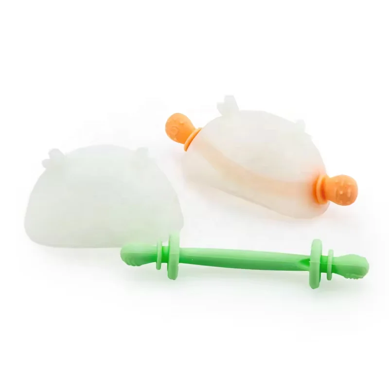 Oem Manufacturer Customize Color 0-6 Months Palms Wear Teether Food Grade Silicone Handheld Baby Teether