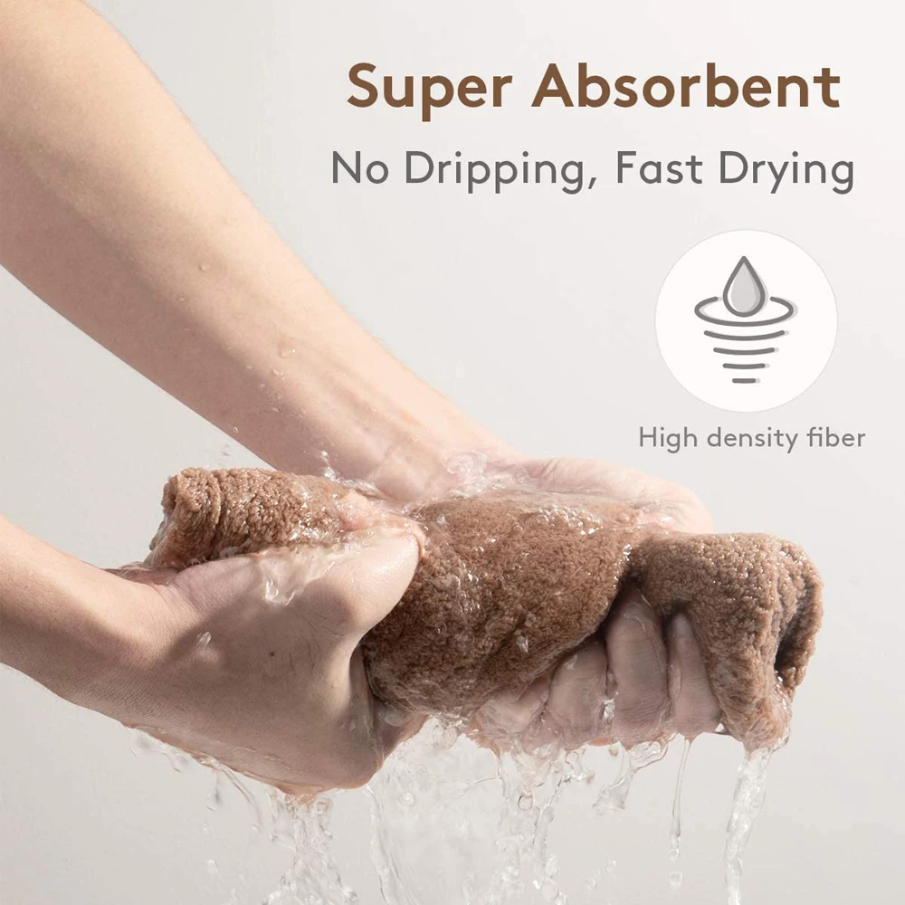 t shirt material turban microfiber coral velvet dry double layer hair towel wrap