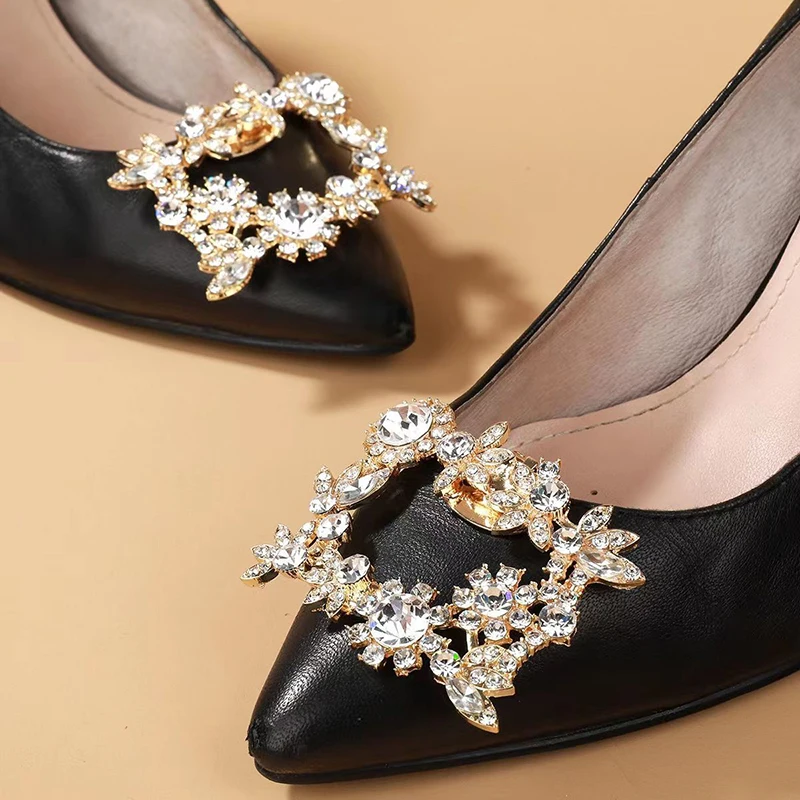 Fashion Crystal Style DIY Shoe Embellishments Craft Accessories Shoe Clips Bridal Shoe Buckles for wedding decoration