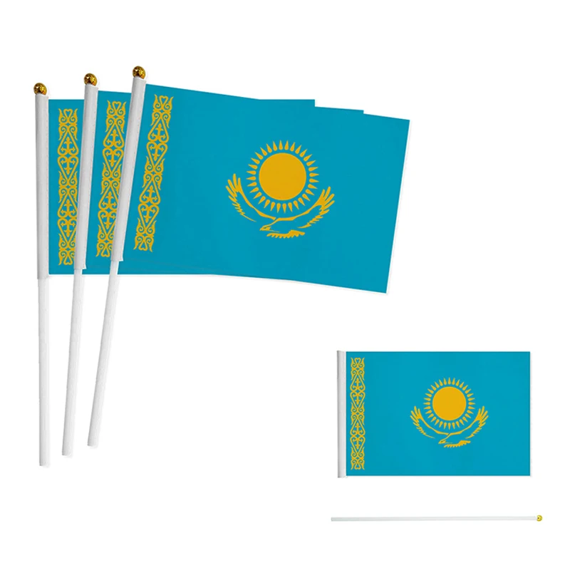 Multifunctional Use Hand Waving Flag Wholesale Kazakhstan Hand Waved Flag