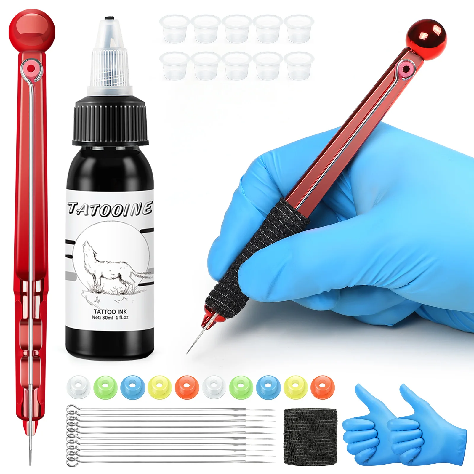 Ручка для тату-машинки 2023 10 шт. резиновые прокладки тату высокое качество боди-арт Заводская поставка Новая