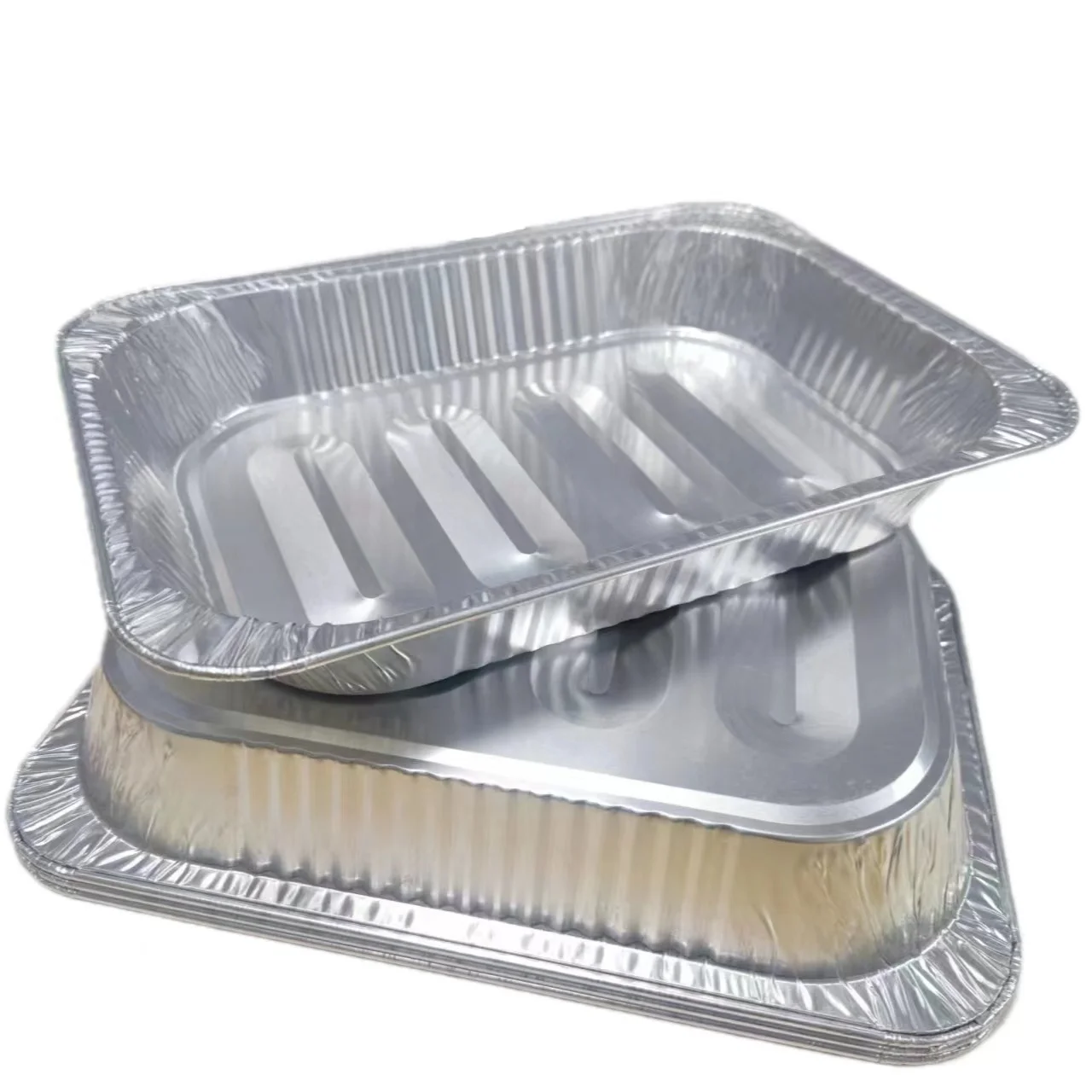 oblong  heavy duty 430*310*65 mm aluminum food container 4000ml pan for bakery  food storage food takeout aluminum container