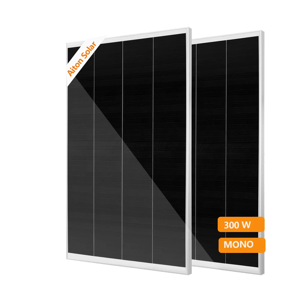 AiTon Cheap price half cut  300w solar panel China solar panels wholesale 5BB 6BB 7BB PERC TOPCORN