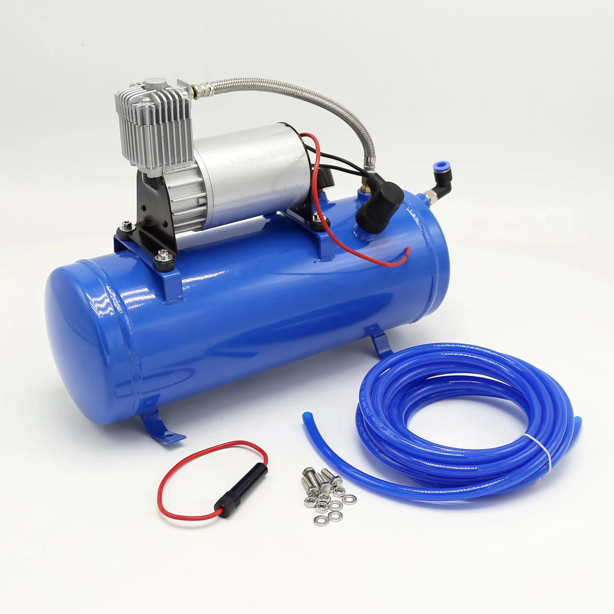 air pumps Ready stock horn modified air pump blue 6L air compressor 12V24V suspension compressor