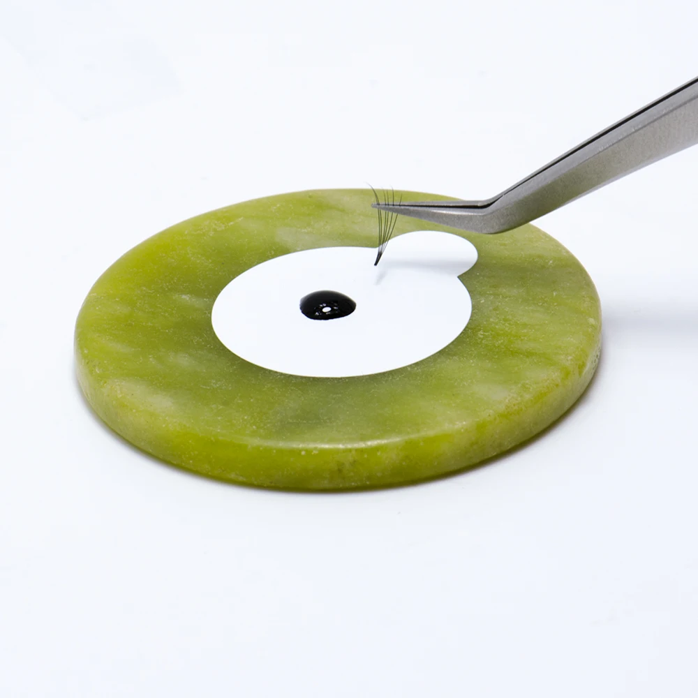 NAGARAKU Eyelash Extensions Glue Holder Adhesive Lash Tile Jade Stone Lashes Pallet Glue Stand beauty salon supplies