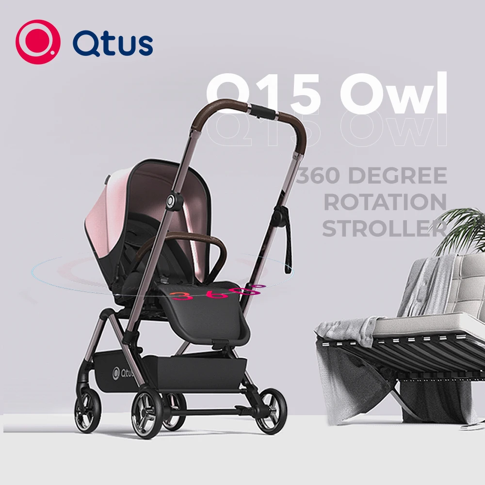 QTUS Owl 360 Rotation Baby Stroller Luxury Style Pram All Terrain Poussette Premium Kinderwagen European Market EN1888 Approved