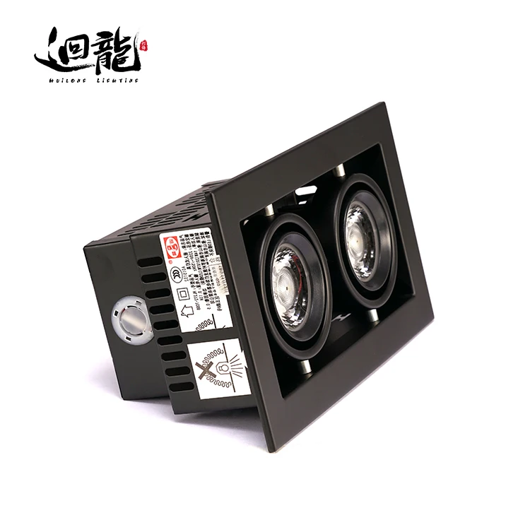 
New good selling recessed 2 heads focus supermarket cheap office led grille light 