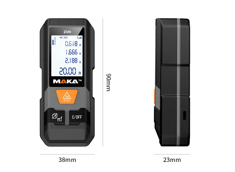 20M Intertek CE Maka Mini Laser Rangefinder low cost laser distance meter