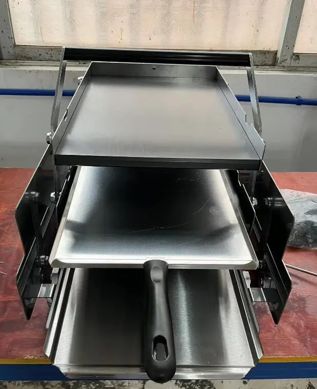 Shineho bun  toaster flat burger grill machine Bun Toaster Fast Food Restaurant 3 Layers Hamburger Toaster For Sale