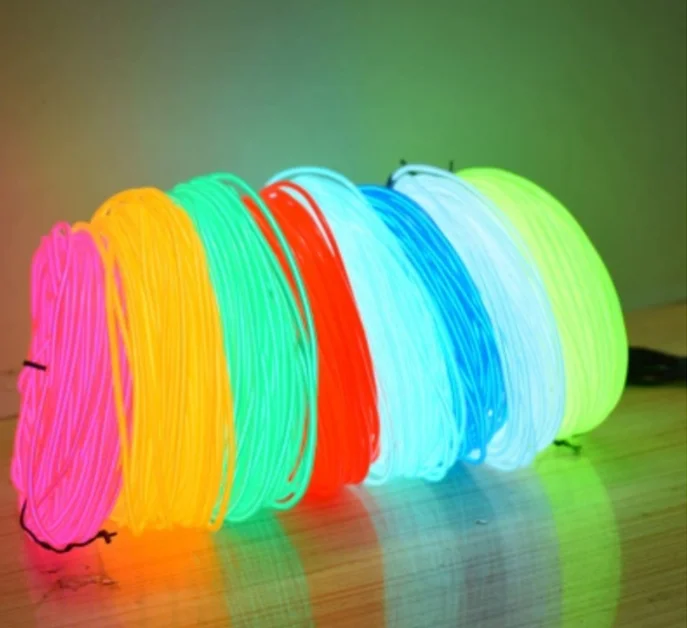 
TikTok Hot Sale 3M EL strip light EL Tape Safety Glowing Tape Cold light LED Wire For Holiday DIY Factory Direct Price Wholesale 