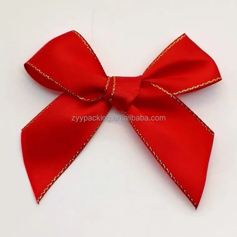 Custom Gift Decoration Satin Grosgrain Ribbon Bow polyester ribbon  pull bows