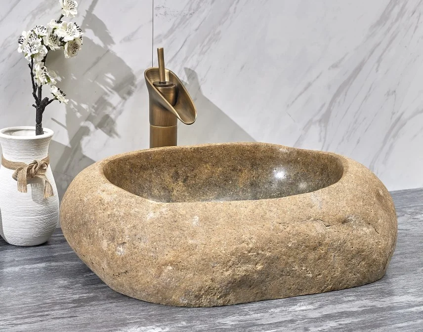 Hot Sale Unique Design River Stone Wash Basin
