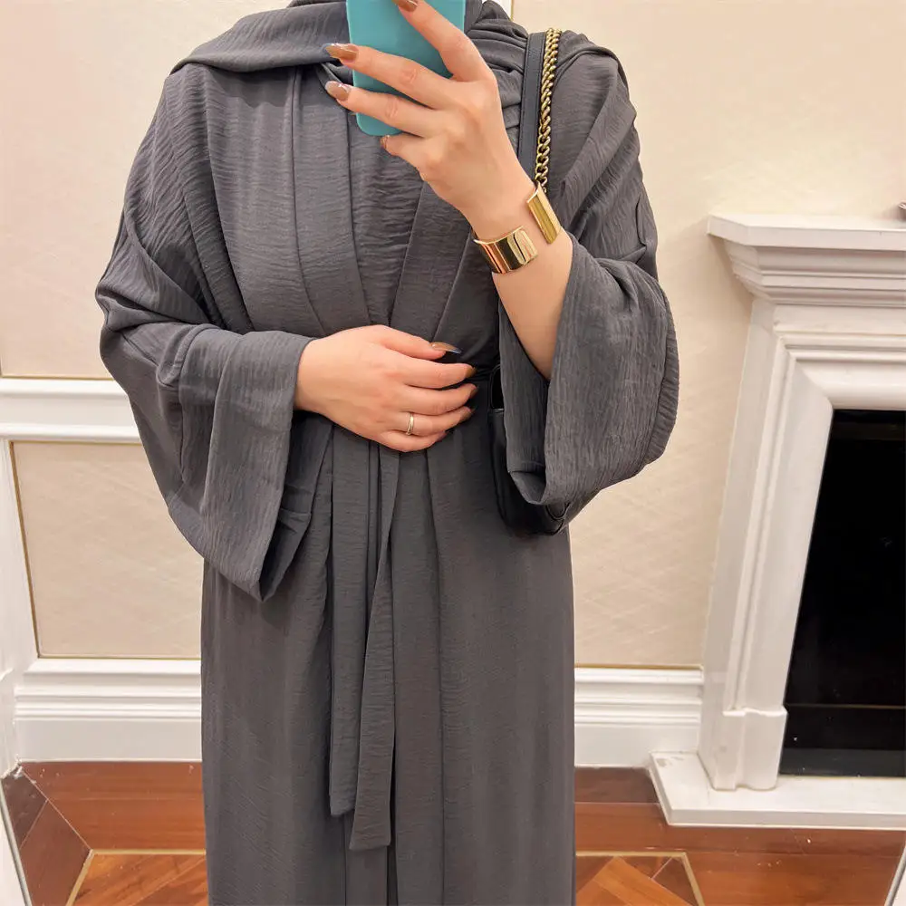 Abayas Dubai Clothing 2023 Turkey Solid Color Simple Modest Kaftan Islamic Clothing Abaya Women Muslim Dresses