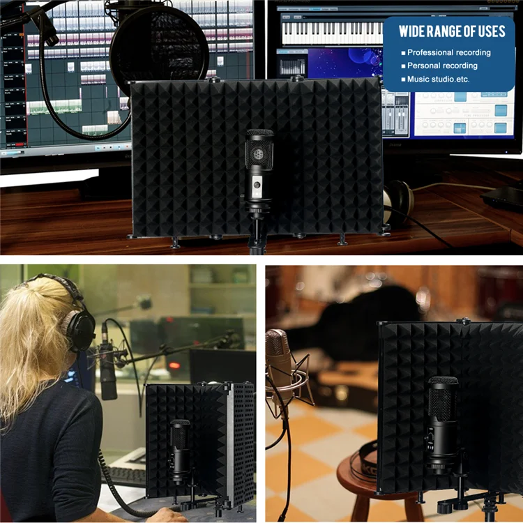 BMG Plastic 5 Doors Studio Recording Microphone Mic Sound Isolation Shield