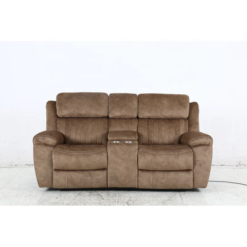 Классический дизайн замшевая кожа ткань 123 Электрическое Кресло для ленивых мальчиков с откидным столом и консолью хранения