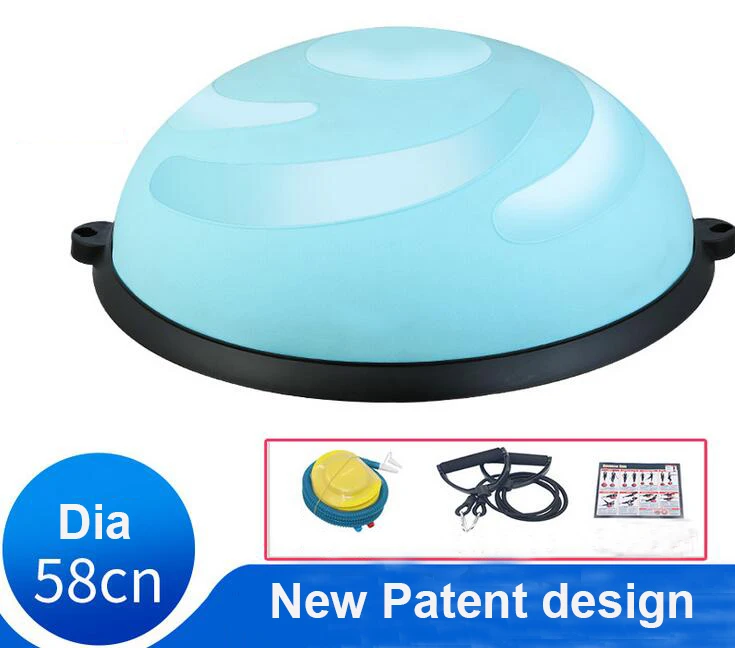 New Design Half Balance Trainer Hemisphere Ball With Handles For Yoga Pilates Exercise