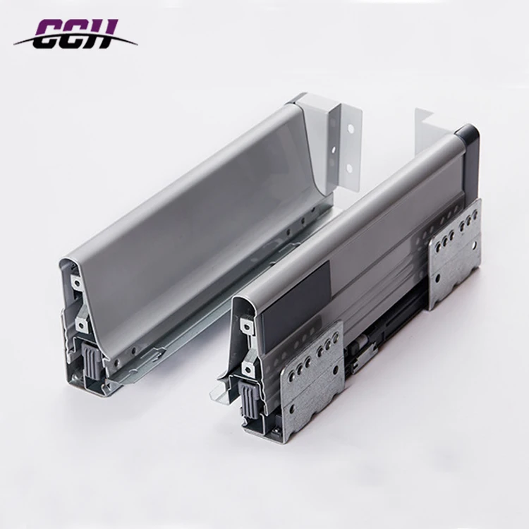 Metal runner box runner soft close drawer sliding rail tracks kitchen cabinet slide full extension steel slides