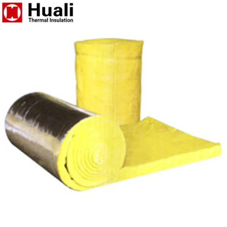 aluminum foil 50mm thickness glasswool insulation acoustic fiberglass insulation glass wool rolls