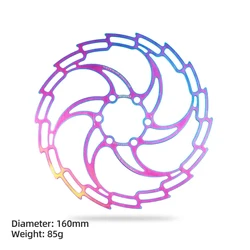 Hollow out ultra light color brake disc for mountain bike 160 / 180 / 203mm  six pin brake disc