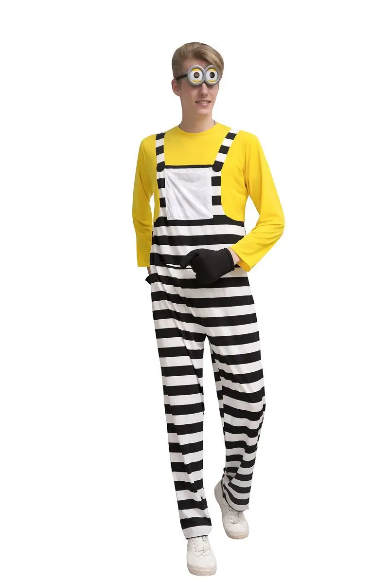 Full Family Novelty Christmas Cosplay parent-child Thief Dad Minions Jumpsuit suit role-playing performance Halloween costume