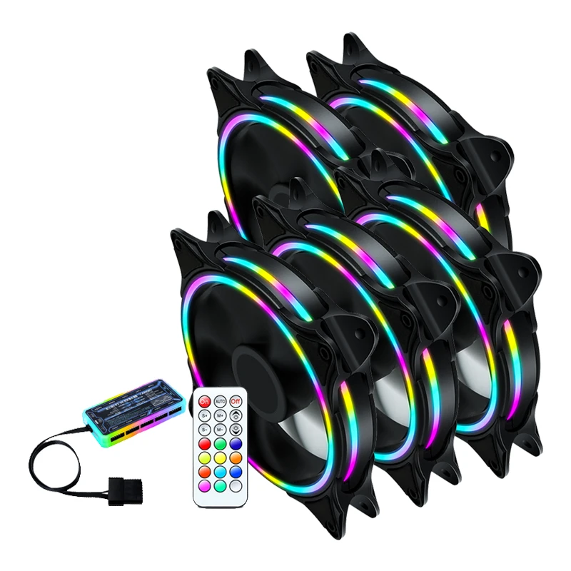  RGB-вентилятор охлаждения 120 мм кулер для корпуса ПК вентиляторы