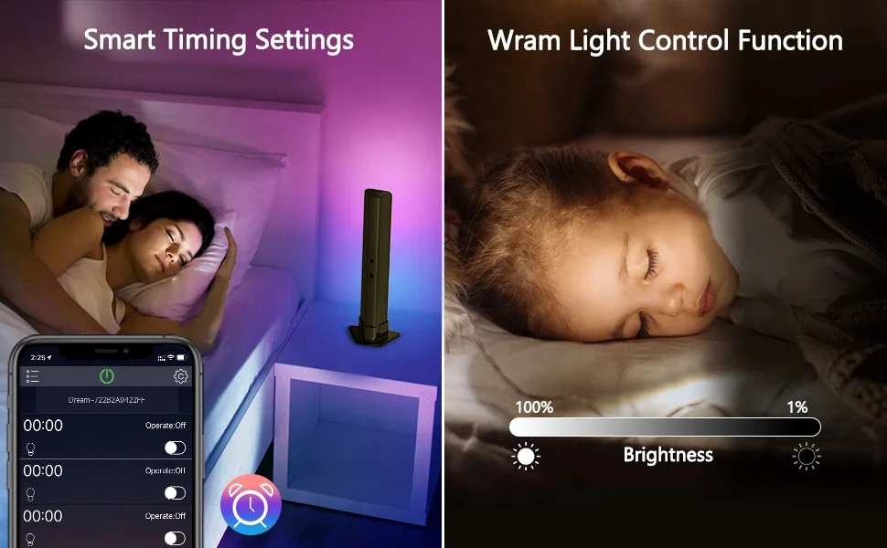 App phone remote control LED adult gaming night Light Bars RGB Light Bars for TV Ambient Lighting game party PC room decor