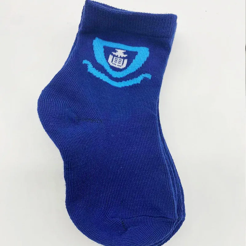 Factory Manufacturer Polyester Cotton Children Crew Socks Breathable Custom Logo Primary School Socks 1-12 Years