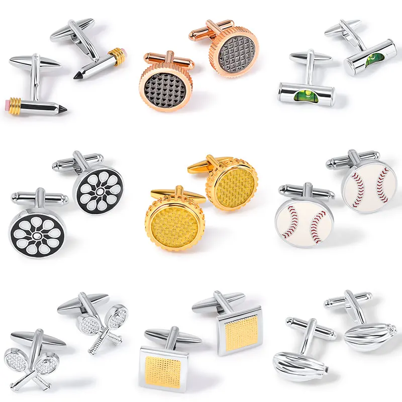 Мужские запонки, роскошные запонки с кристаллами, Высококачественная французская рубашка, деловой подарок, золотые запонки