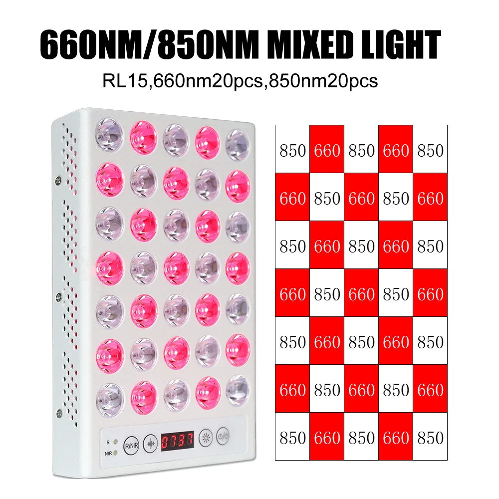 Hot Item Red Light Therapy Handheld RL30-C 660Nm 850Nm Pain Relief LED Light Therapy Small Panel Easy To Carry Outside