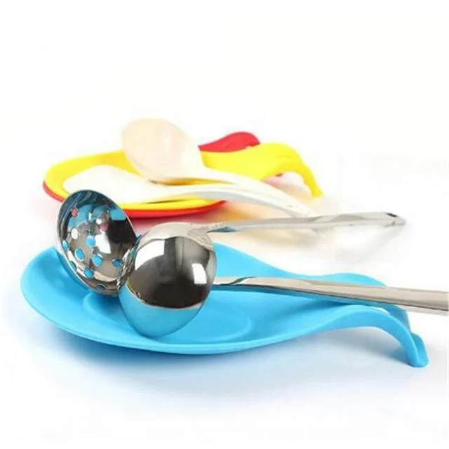 High Quality Silicone Spoon Rest Durable Silicone Rubber Spoon Mat Spoon Holder