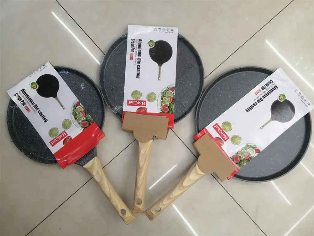 High Quality Die Cast Aluminum Tawa Pan Non-Stick Marble Fry and Crepe Pan Price Pizza Tools